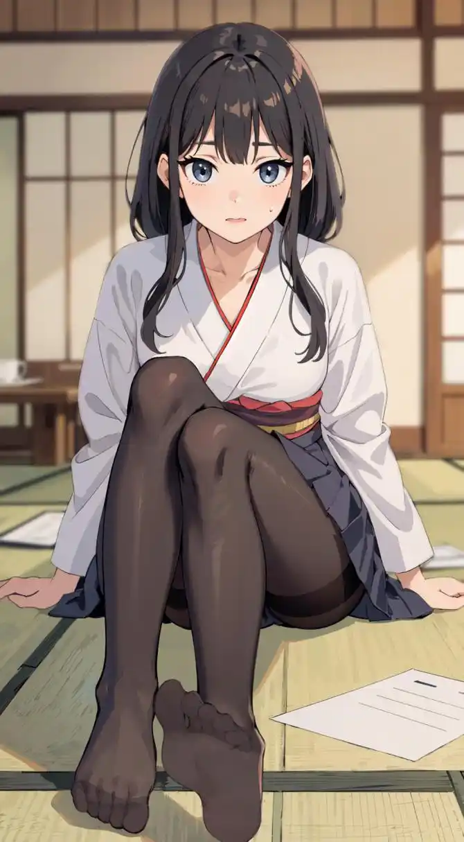 二次元# 巫女小姐的黑丝美腿,真是绝妙的姿势啊[awsl][awsl]