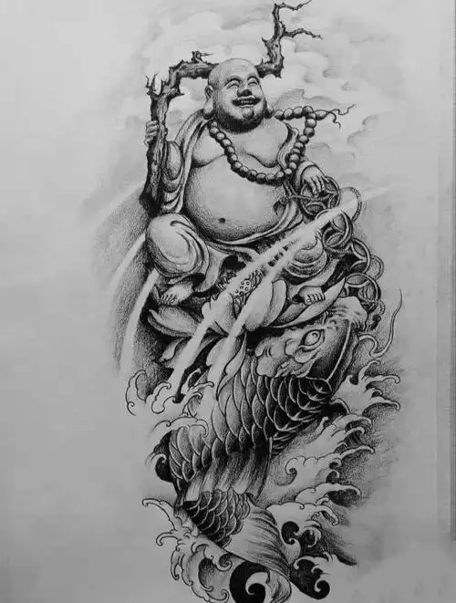佛头纹身手稿