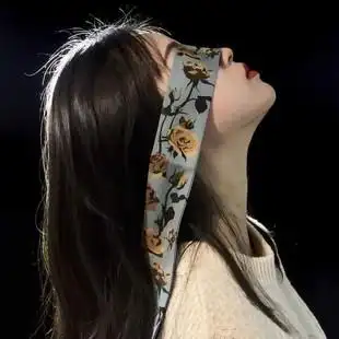 蒙眼丝带白绫布拍照遮眼纱网道具古风汉服蒙眼睛布头丝带飘带日韩