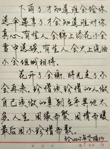 摘抄练习钢笔字体