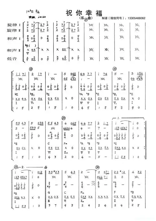 祝你幸福(乐队总谱)