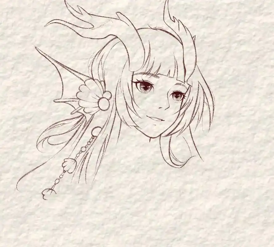 教你画王者荣耀人物——西施(附过程图) 绘画工具ipad,绘画软件procre