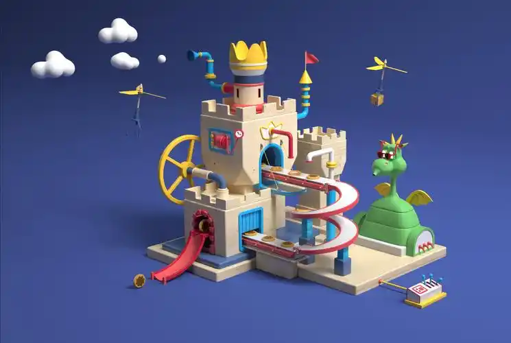 maya场景建模:卡通大型"城堡"场景搭建,从模型布线到渲染完整讲解