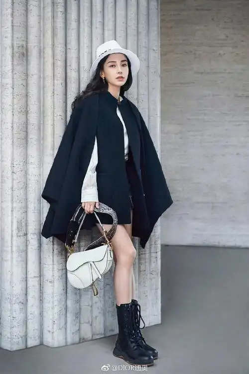 angelababy两套穿搭 优雅十足