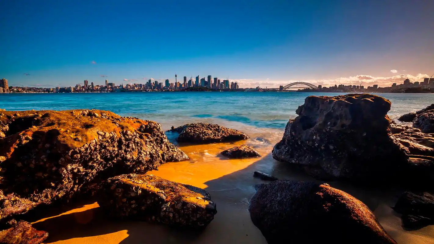 悉尼港湾风景摄影高清宽屏桌面壁纸