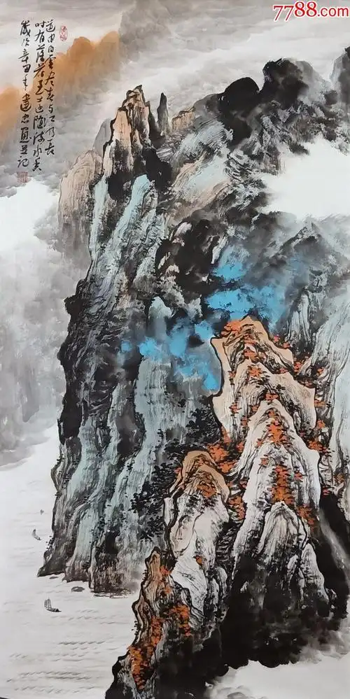 全网独家授权代理著名画家李建忠山水精品道由白云尽