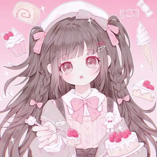 可爱少女心手绘女头