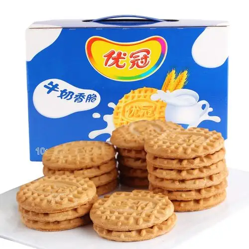 饼干亿滋达能优冠牛奶香脆酥性整箱酥性饼干