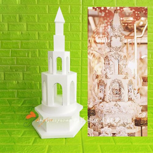 婚礼蛋糕模型甜品台主蛋糕翻糖婚礼蛋糕泡沫模型蛋糕胚子模型