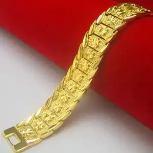 金手链男周大福男士24k黄金