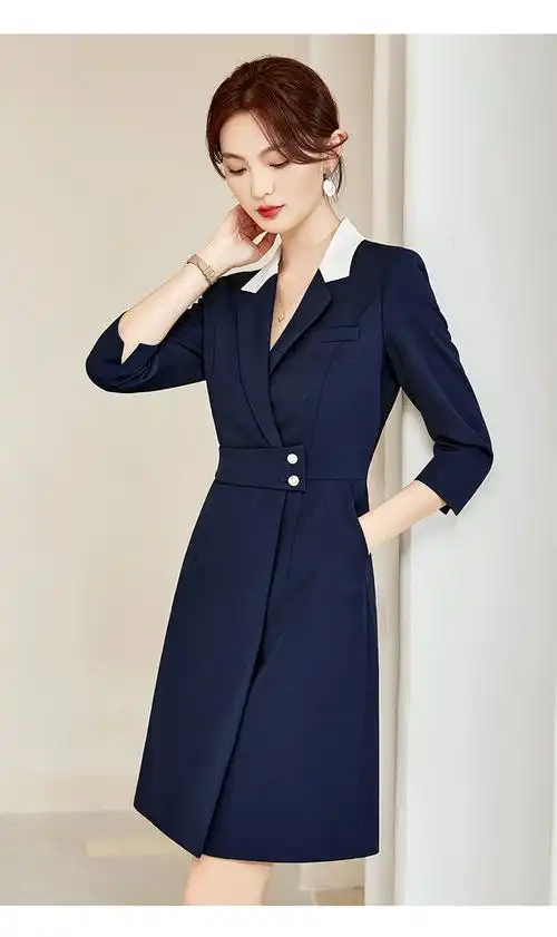 罗蒙romon轻奢高档女装职业女装时尚气质连衣裙通勤高端小个子工作服