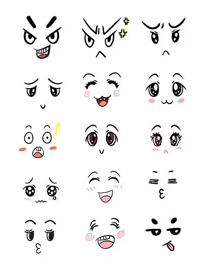 免费下载_表情包卡通手绘亲亲素材_表情包卡通手绘亲亲模板-千图网