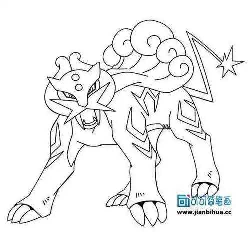 画神奇宝贝的全部神兽的那个进化简笔画