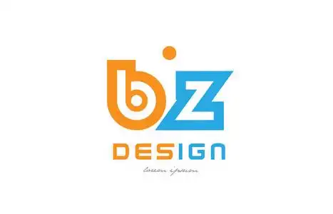 bz b z 橙色蓝色字母字母标志组合照片