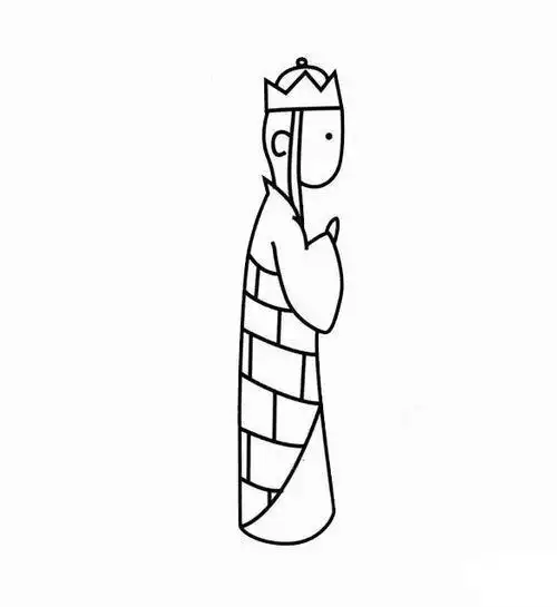 唐僧可爱头像简笔画