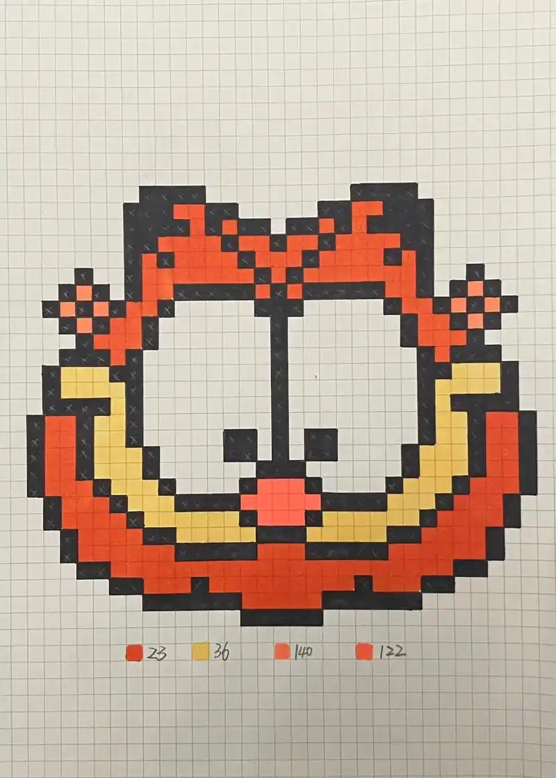 像素画 #网格画教学 #教你画像素 - 抖音