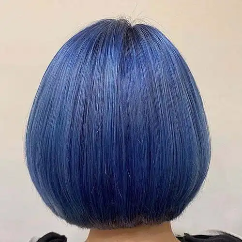 时髦显白蓝色头发造型 蓝色系染发赶紧来种草_染发发型 - 美发站