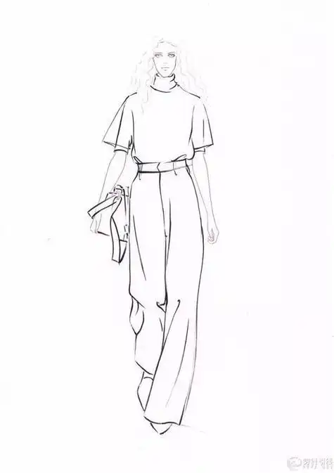 时装铅笔简笔画