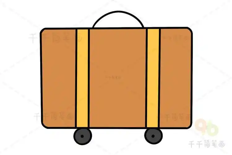 形状变变变 用长方形画行李箱神奇画简笔画