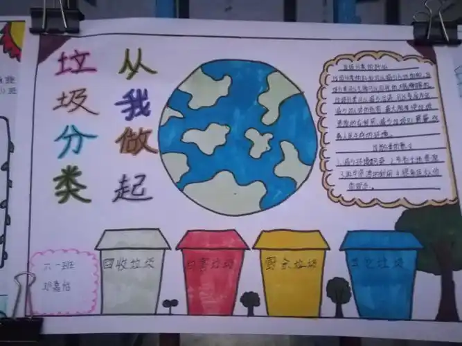 垃圾分类 我们在行动——记龙背小学开展 "垃圾分类"主题手抄报评比