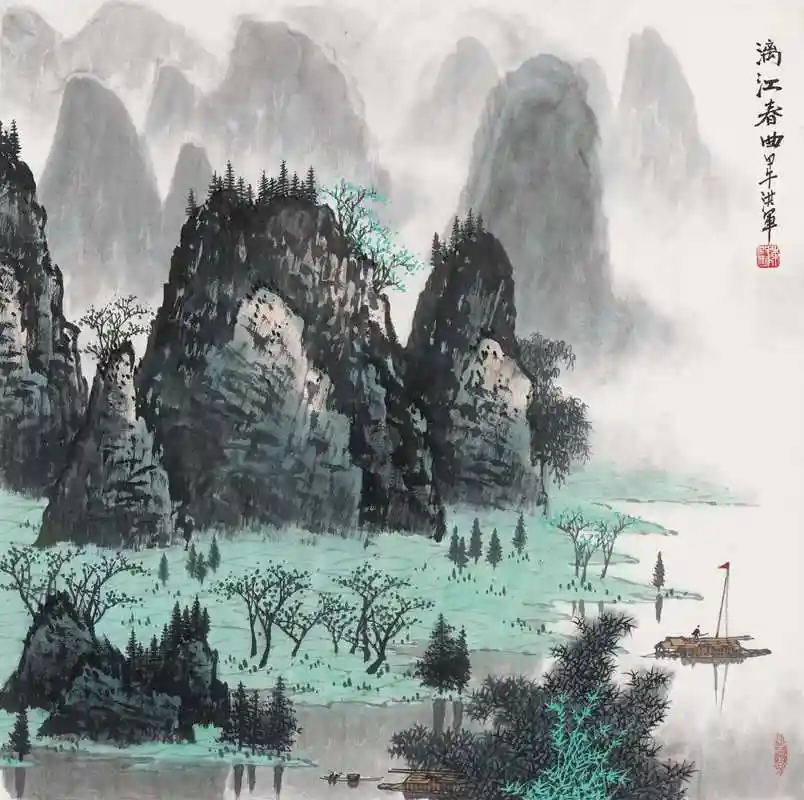 "桂林山水甲天下,白派山水甲桂林",陈洪军笔下的大美漓江_湃客_澎湃新