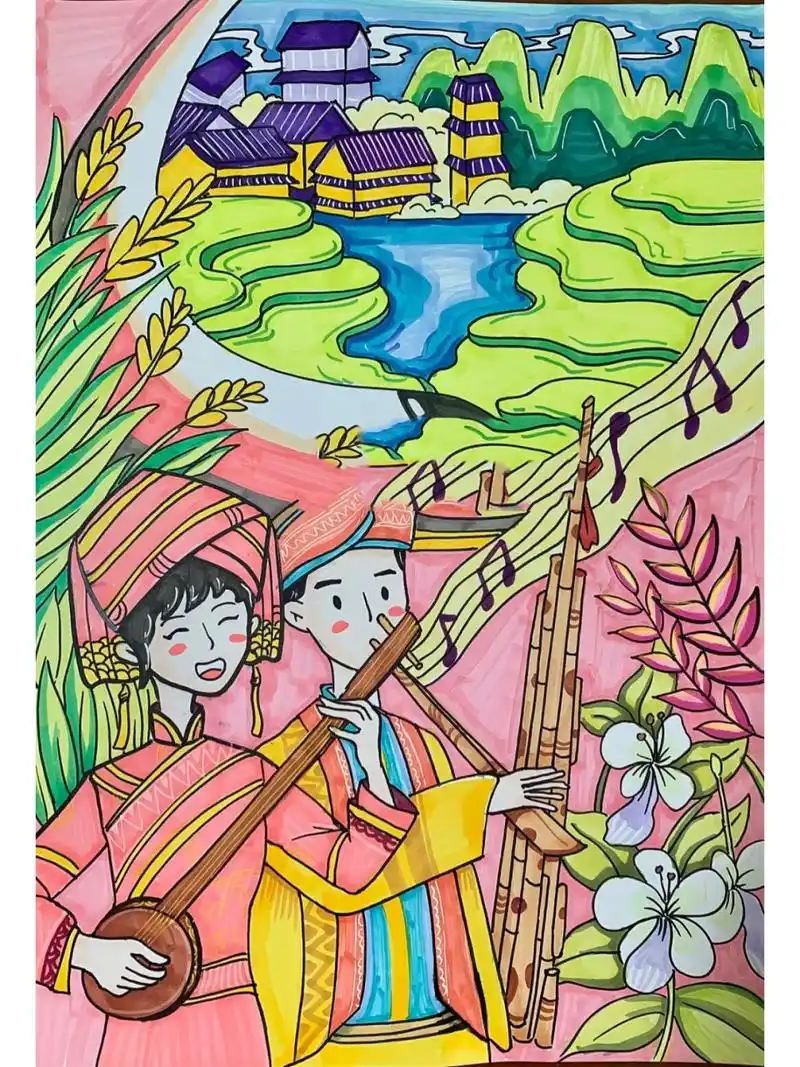 "壮美广西城市主题画"(接代画)