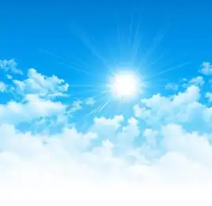 蓝色天空中有云的白色床单和飞纸栈蓝色天背景和白色的云和煦的:照到