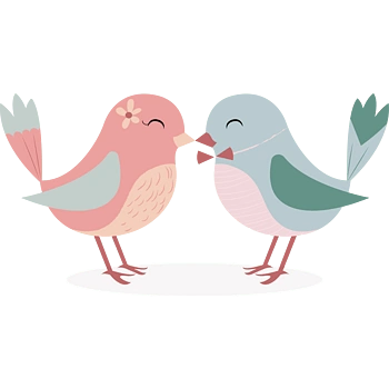 粉色小鸟矢量图