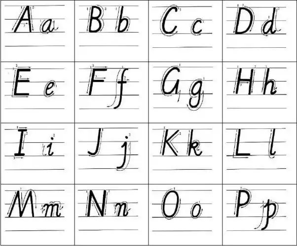 26个英文字母书写标准及练习(三年级)