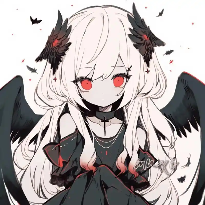 小恶魔少女头像,画风有点酷呀