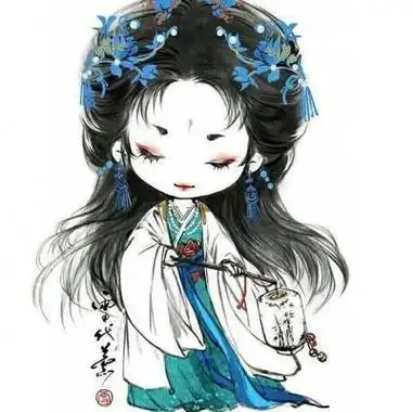古风q版头像女生q版古风人物萌图女头像