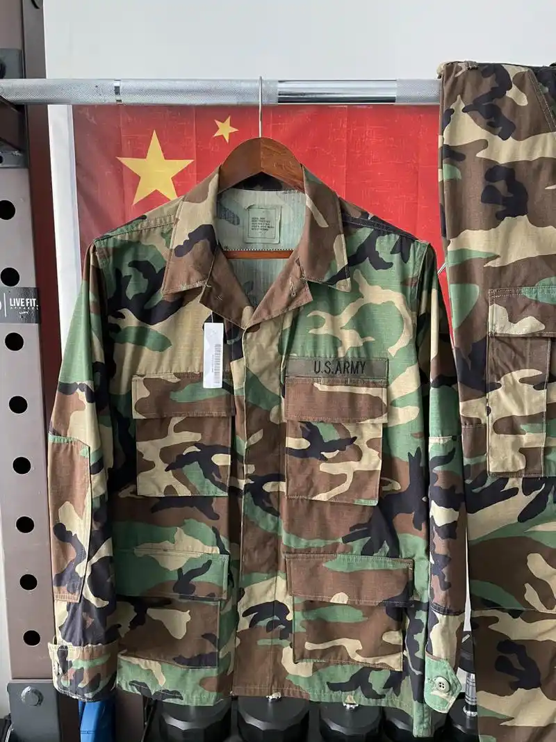 美军公发bdu四色丛林迷彩作战服 美国陆军上个世纪配发的一款迷彩作战