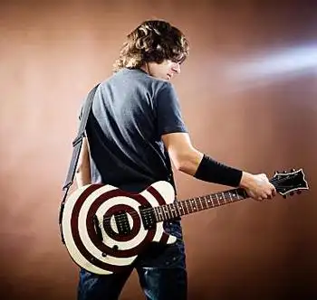 男人头像吉他图像男青年黑色背景背景