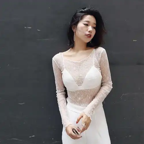 透视蕾丝衫,一件即可撩汉
