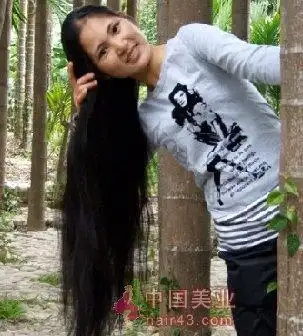 云南玉溪新平长发女白剑芬1.1米长发回顾