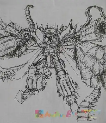 战士简笔画,机甲战士简笔画