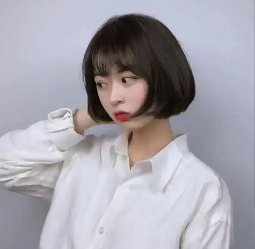 学生头短发齐下巴内扣,学生头图片,发型图片