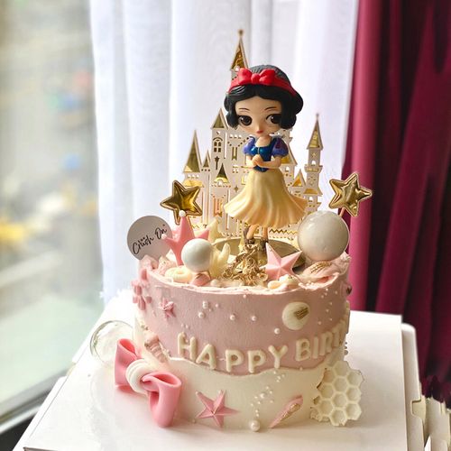 白雪公主蛋糕装饰摆件城堡插件女孩公主儿童生日节日装扮用品