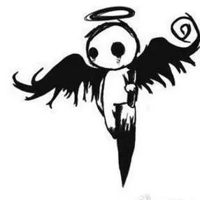 黑白头像天使与恶魔手抄报 雷锋头像手抄报