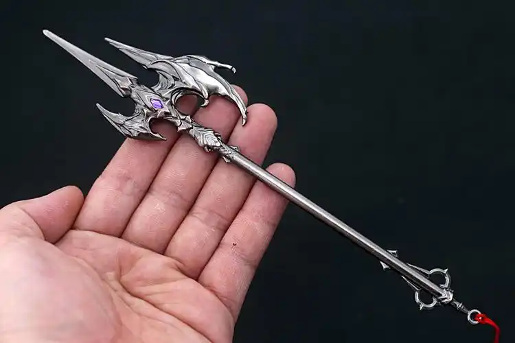 斗罗玩具龙王传说唐三海神叉伸缩剑天圣裂渊22伸长28cm兵器模