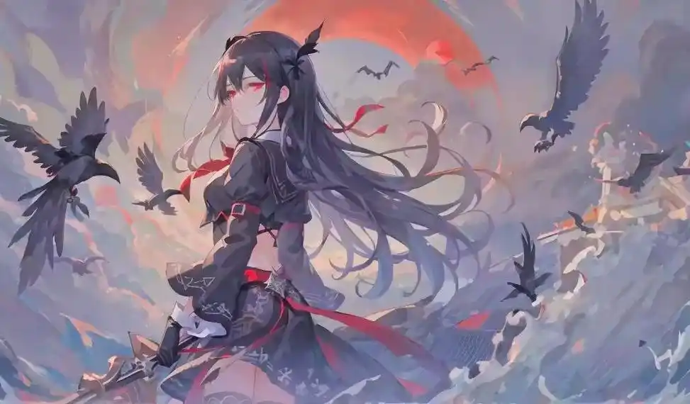 黑鸦与白鸽#ai绘画生成 #壁纸 #二次元 #壁纸分享 - 抖音