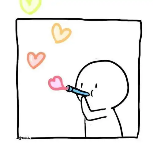 简笔白色小人情头情侣头像卡通可爱卡哇伊