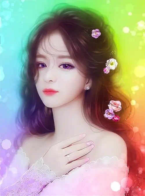 七彩风格照片转手绘