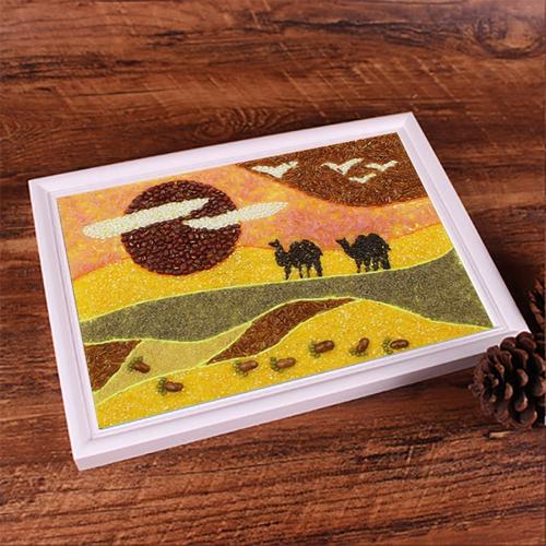 五谷杂粮diy粘贴画画豆子谷物粮食手工材料儿童制作相框作画