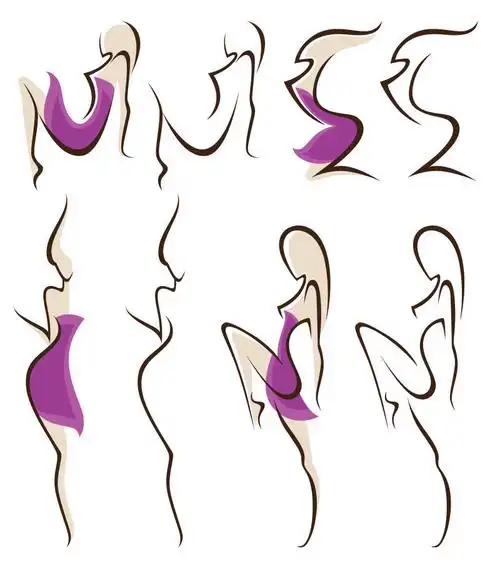 矢量身体轮廓图片-抽象矢量像花一样的少女插图素材-高清图片-摄影照