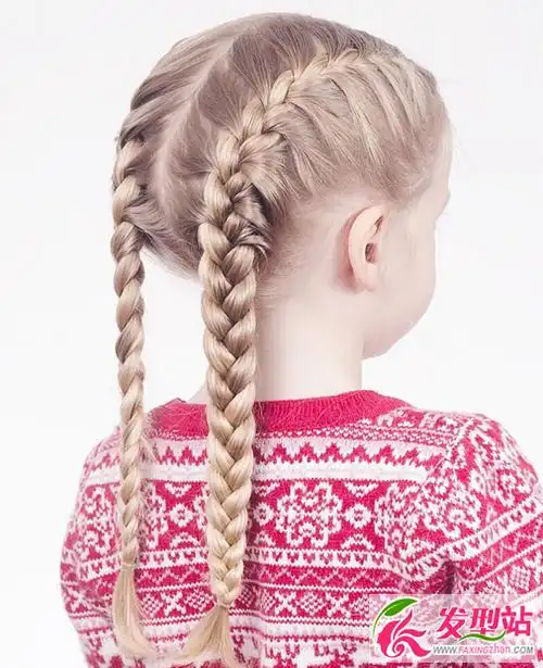 今年流行的儿童发型40款最美小女孩编发扎发图4