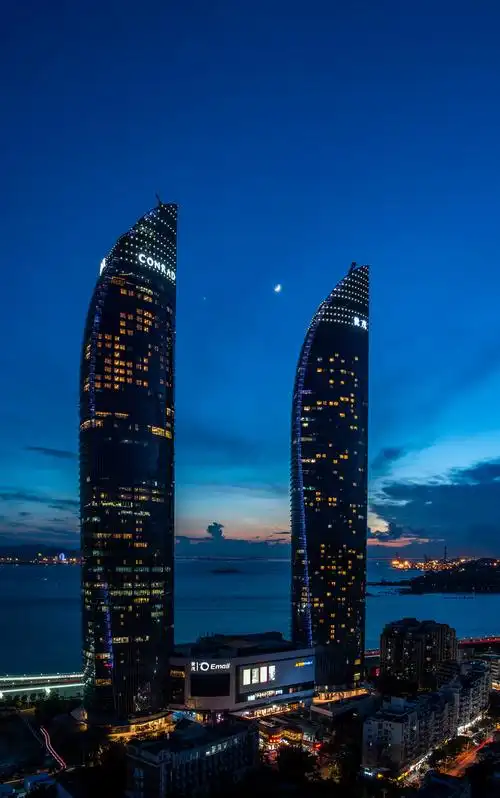 厦门双子塔城市高楼塔都市夜景#摩天大楼#高楼大厦购买并下载购买版