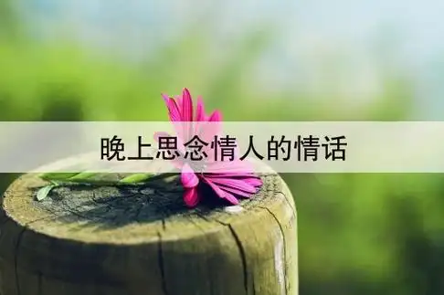 晚上思念情人的情话(想念情人的短信情话)