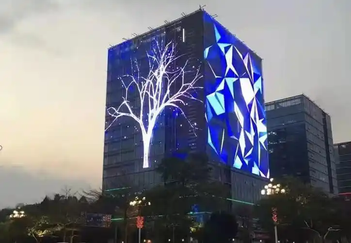 led全彩网屏led透明屏网挂幻彩网格屏led透明网格屏厂家批发