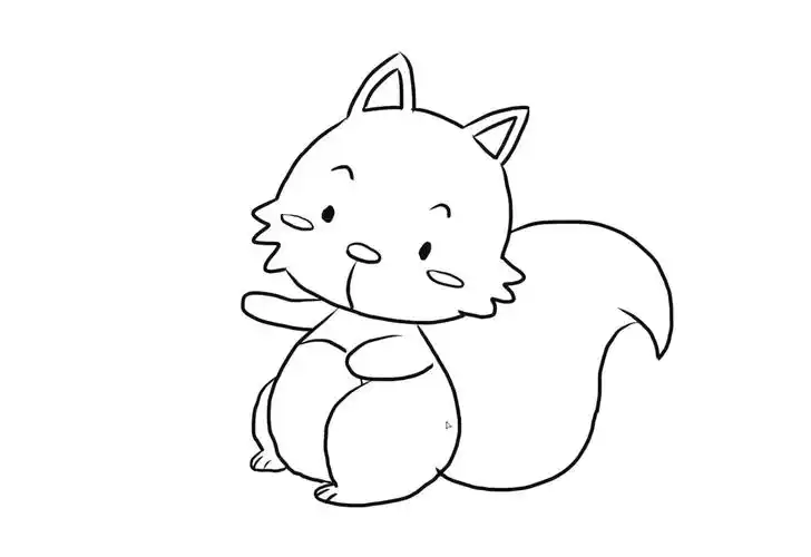 超可爱的小松鼠简笔画